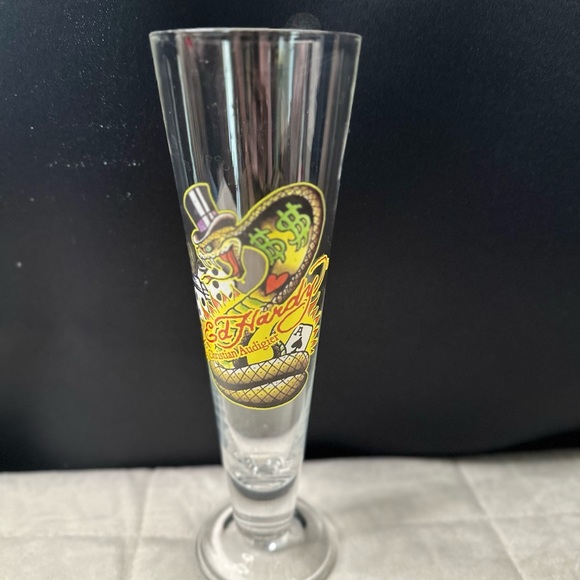 Ed Hardy By Christian Audigier Las Vegas “Snake” Pilsner Beer Glass 🐍 - Picture 3 of 10
